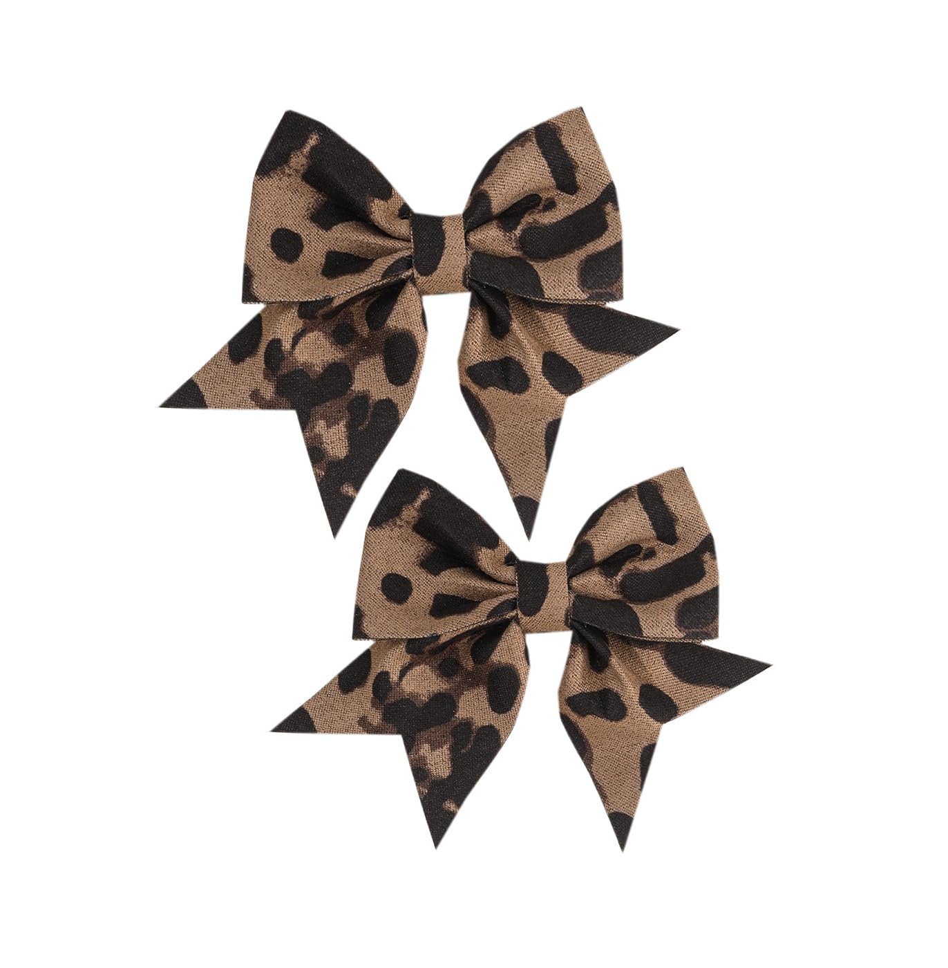 Baby Girls Leopard Bow hairpin girls bow Hair Accessories for women.(FJ65-Leopard B)