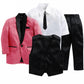 Jeetethnics Boys Pink Coat Suit Set With Waistcoat Shirt And Trousers (9063Dhh)