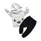 Toddler Infant Baby Boy Clothes Little Bear Long Sleeve Hoodie Tops Sweatsuit Pants Outfit Set (3-6 Months)