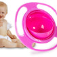 360 Spill Resistant Gyro Bowl With Lid(Pink)