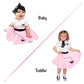 Hip Hop 50'S Shop Baby And Toddler Poodle Skirt (Light Pink, Baby)