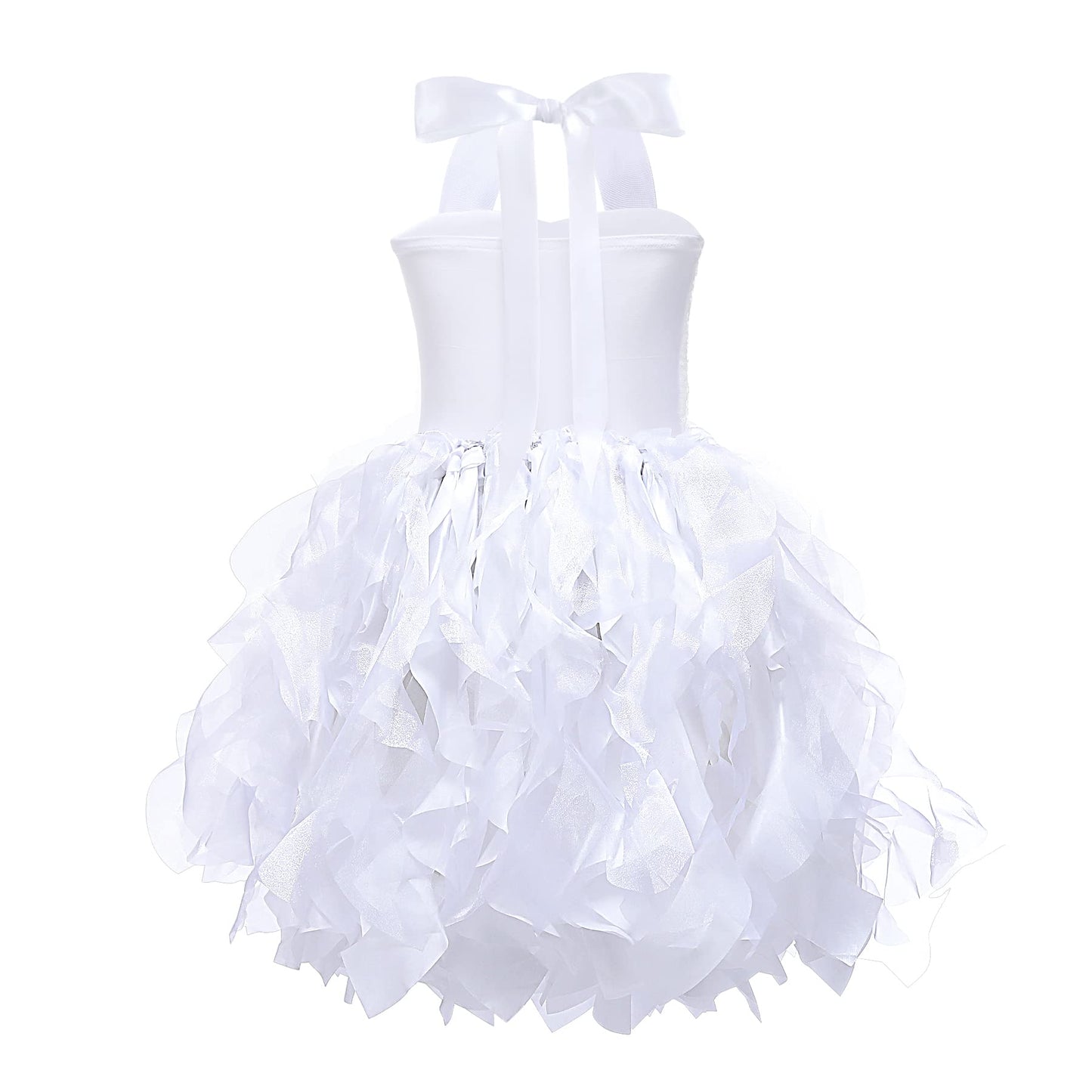 Suppromo White Fairy Princess Dresses For Baby Girls White Tutu Tulle Sequin Dress For Girls Halloween Birthday Party Christmas