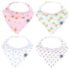 Parker Baby Co. Bandana Drool (Pack of 4) Baby Bibs for Girls - Blush Set