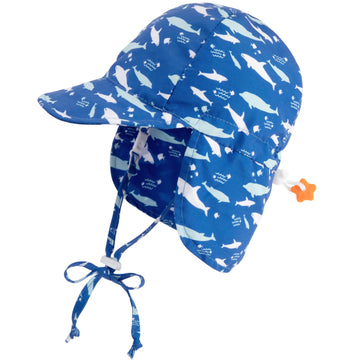 Simplikids Toddler Sun Hat Upf 50+ Uv Ray Sun Protection Hat Baby Sun Hats W/Neck Flap Infant Sun Hat For Baby Beach Hat,Shark,0