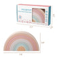 MCGMITT Rainbow Stacking Toy, Silicone Rainbow Stacker for Todders, Montessori Nesting Blocks, Building Creative Color Shape Mat
