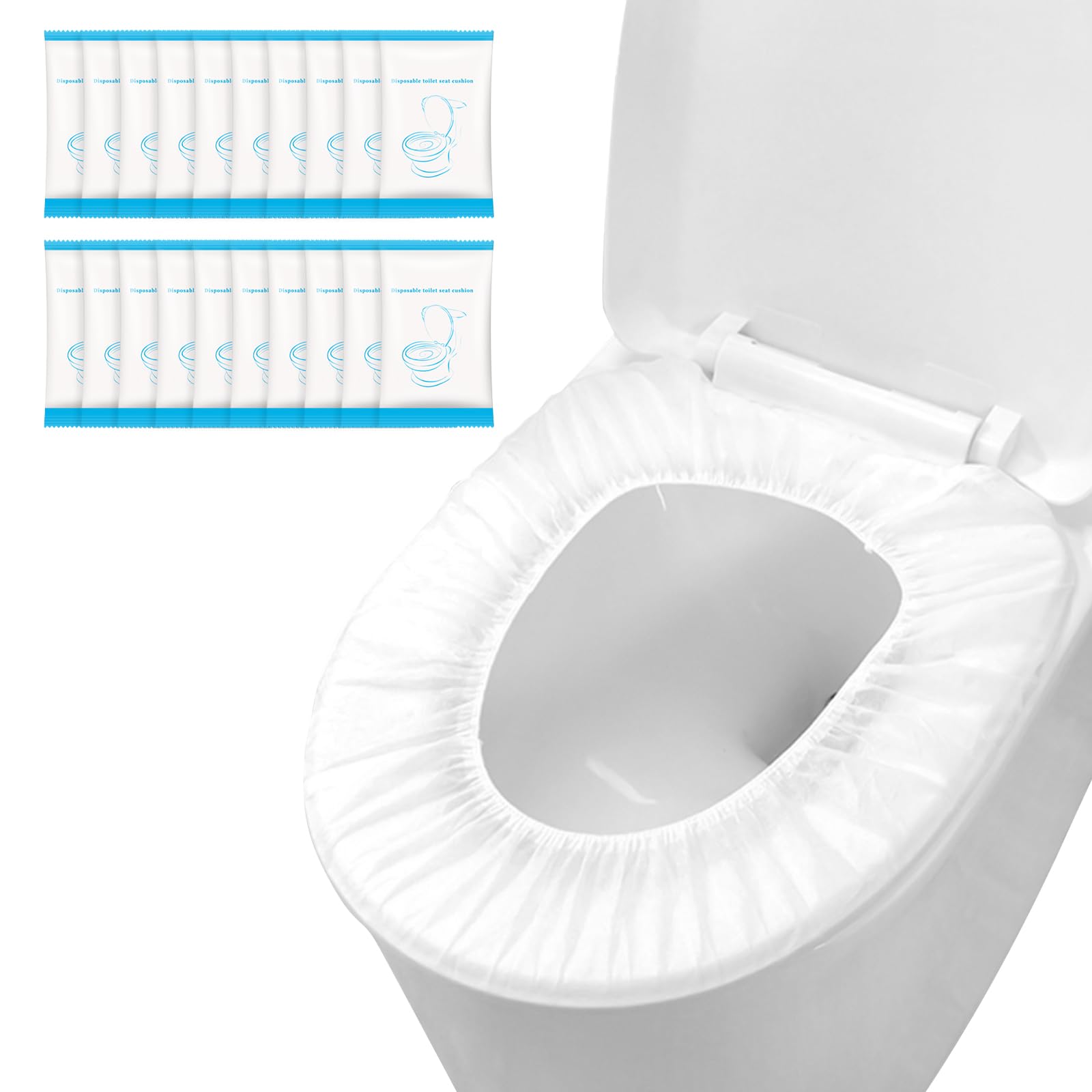 Krijuess 100 Pack Disposable Toilet Seat Cover Waterproof Non-Woven Fabric, Disposable Toilet Seat Covers For Travel, Disposable