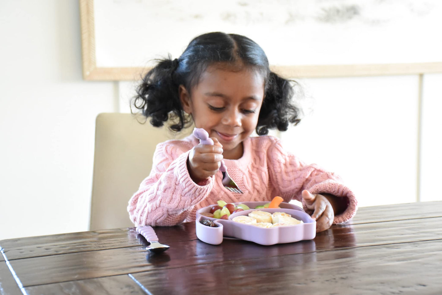 Melii Divided Silicone Suction Plate - 100% Silicone, For Baby + Toddlers - Bpa Free, Dishwasher & Microwave Safe (Cat)
