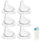 6 Pack Replacement Silicone Spout Compatible With Nuk Active And Learner Cups, Clear Silicone Dishwasher Safe No Spill Bpa Free