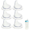 6 Pack Replacement Silicone Spout Compatible With Nuk Active And Learner Cups, Clear Silicone Dishwasher Safe No Spill Bpa Free