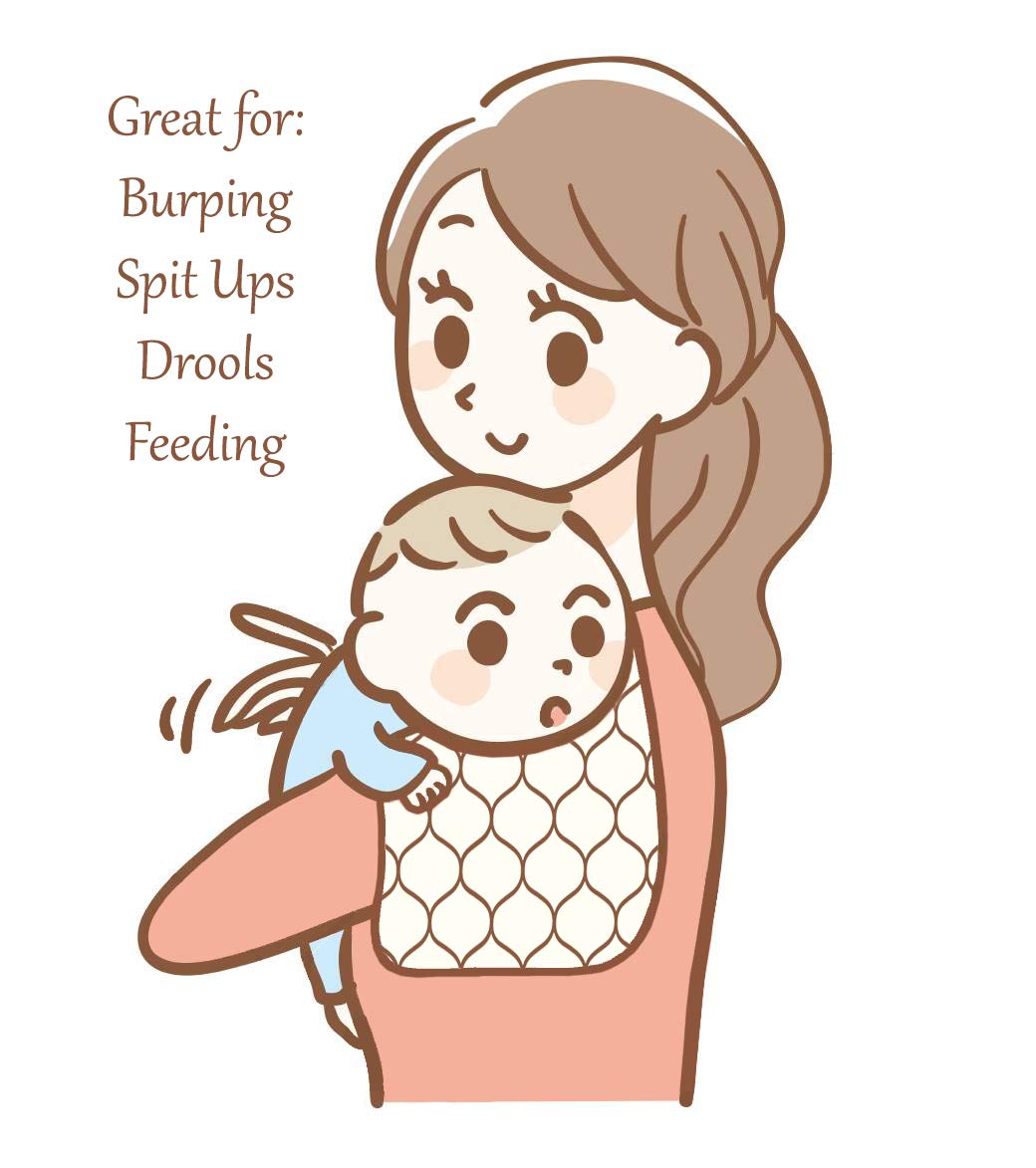 American Baby Company 2 Pack Waterproof Quilted Lap And Burp Pad Cover Made With Organic Cotton Top Layer, 21' X 14'