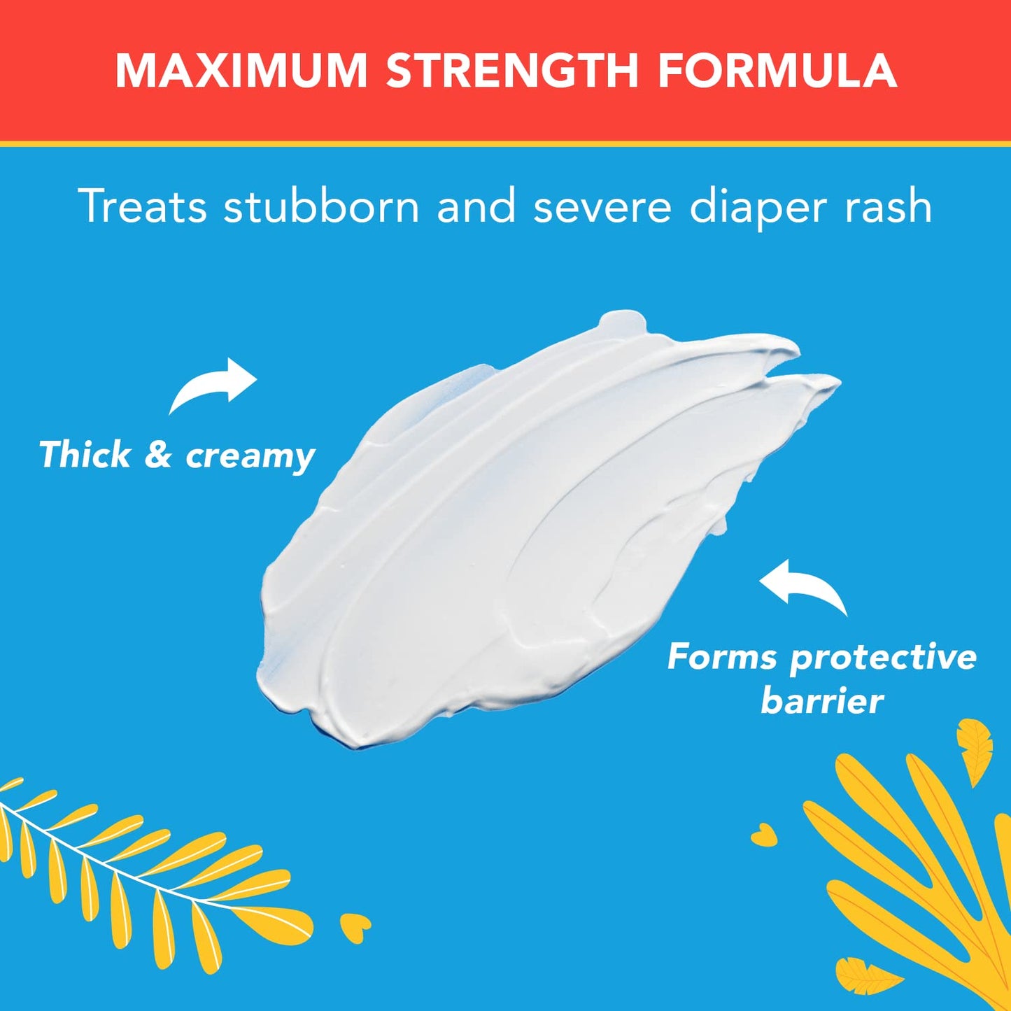Triple Paste 3X Max Diaper Rash Ointment, Maximum Strength Zinc Oxide Ointment For Severe Diaper Rash, 2 Oz Tube