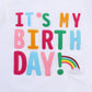 Mud Kingdom Baby Girls Birthday Clothes Set 1 Year Gifts Party T-Shirt And Tulle Skirt Outfit Rainbow 12 Months