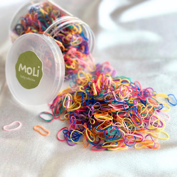 1500 Pcs Toddler Baby Infant Mini Thin Gentle Hair Elastics Ties Soft Rubber Bands For Thin Fine Hair Baby Girl (Multicolor - Ra