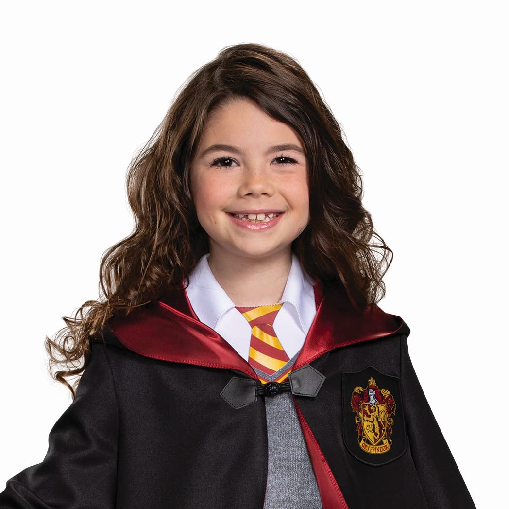 Harry Potter Hermione Granger Deluxe Girls Costume, Black & Red, Kids Size Large (10-12)