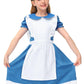 Besserbay Halloween Alice Costume With Black Headband Blue Peter Pan Collar Dress With White Apron For Child Girls 9-10 Years