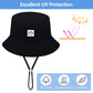 Cooraby 4 Pack Baby Sun Hat Breathable Smile Bucket Hat Toddler Sun Protective Bucket Hat Adjustable Cap For Baby Girl Boy (0-6