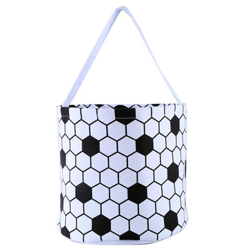 E-Firstfeeling Soccer Basket Easter Baskets Egg Hunt Basket Halloween Baskets For Kids Halloween Trick Or Treat Bags Candy Toys