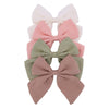 4 PCS Sailor Bow Hair Clips for Kids Girls Women Linen cotton Hair Bow Alligator Clips Baby Toddler Girl Mom Hair Accessories (A
