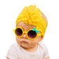 Syga Baby Flower Stretchable Headband With Uv Protection Eartie Sunglasses Stylish Combo For Toddlers And Kids (Yellow)