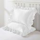 Entisn Ruffle Satin Toddler Pillowcase Set Of 2, 13 X 18 Inch Toddler Silky Pillow Covers With Envelope Closure, Anti Wrinkle So