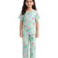 ANTHRILO Summer Pyjama Set for Girls | Pure Cotton| Casual Wear |Icecream Aqua Short Sleeves Pyjama Set  Aqua 34 Years