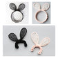 2-Pack Easter Bunny Headbands Rabbit Ears Lace Elastic Bow - Cute Stretch Hairbands For Baby Girls , Newborn,Toddler And Childre