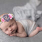 Mligril Baby Girl Floral Headbands- 3Pcs Nylon Headband Handmade Flower Crown Elastic Hairband Newborn Toddler Hair Accessories