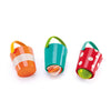 Hape Happy Buckets Set | Three Water Wheel Bath Time Toys for Toddlers, Multicolor