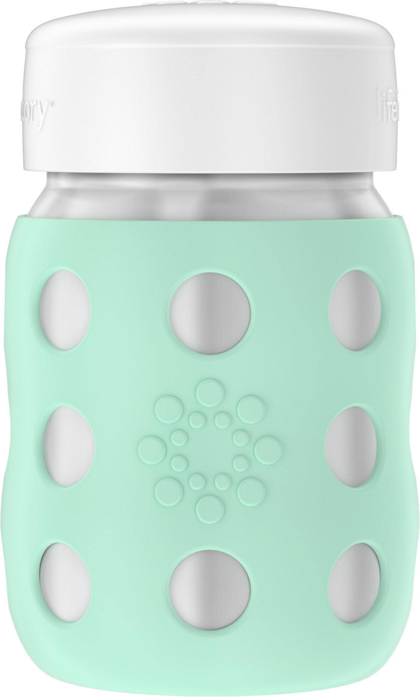 Lifefactory 8-Ounce Stainless-Steel Vacuum-Insulated Wide-Neck Baby Bottle With Flat Cap, Mint (Ls2231Wmi4)