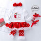 Winmany Newborn Baby Girls Christmas Romper Tutu Dress Outfit Headband Leg Warmer Shoes