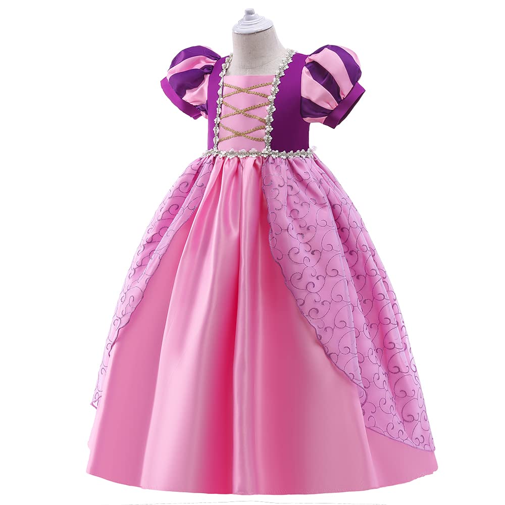Dressy Daisy Long Braid Princess Costume Halloween Birthday Party Fancy Dress Up With Accessories For Little Girls Size 12