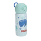 Nuby Thirsty Kids No Spill Flip-It Active Stainless Steel Travel Cup Or Water Bottle - 14 Oz - 18+ Months - Mint Whale