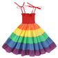 Younger Tree Toddler Baby Girls Rainbow Dress Princess Sleeveless Halter Beach Tutu Sundress (18-24 Months, Colours)