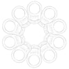 10 Pieces Silicone Adapter Rings Baby Holder And Clip Mam-Compatible (Soft &Transparent)