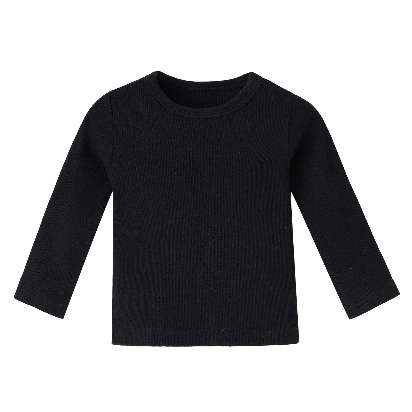 Unisex Baby Shirt Cotton Long Sleeve Tee Infant Tops Black 19-24 Months