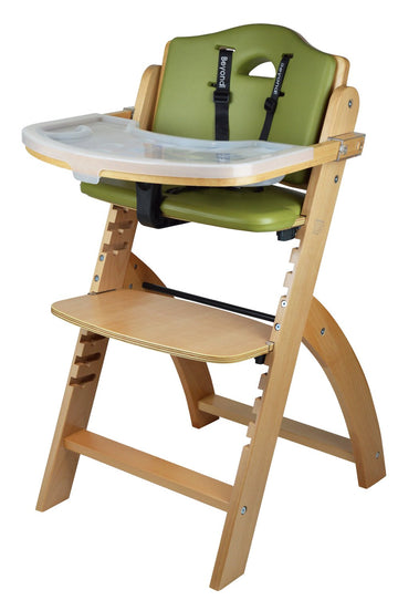 Abiie Beyond Junior Wooden High Chair With Tray - Convertible Baby Highchair - Adjustable High Chair For Babies/Toddlers/6 Month