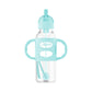 Dr. Brown'S Milestones Narrow Sippy Straw Bottle, Spill-Proof With 100% Silicone Handles And Weighted Straw, 8 Oz/250 Ml, Green,