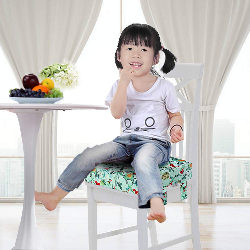 Zicac High Chair Portable Booster Seat Cushion Travel Dining Seat Pad For Toddler Kids Baby Infant Washable Thick Chair Seat Pad