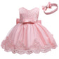 Baby Christmas Embroidery Lace Dresses Little Kid Easter Halloween Wedding Formal Event Dress (Pink02 8348,24M)