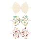 Yanjie Easter Bows Headbands For Girls Rabbit Bunny Ears Baby Bow For Infant Newborn Toddler Elastic Nylon White Pink Headband E