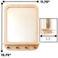 Montessori Wooden and Acrylic Wall Mirror with Hooks for Toddlers - Entryway Mirror with Hooks and Shelf Organizer Self-Care Sta
