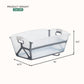 Evolur Supple Baby Bath Tub, Compact and Easy Fold, Stable and Portable Bath Tub for Baby 0-12 Month