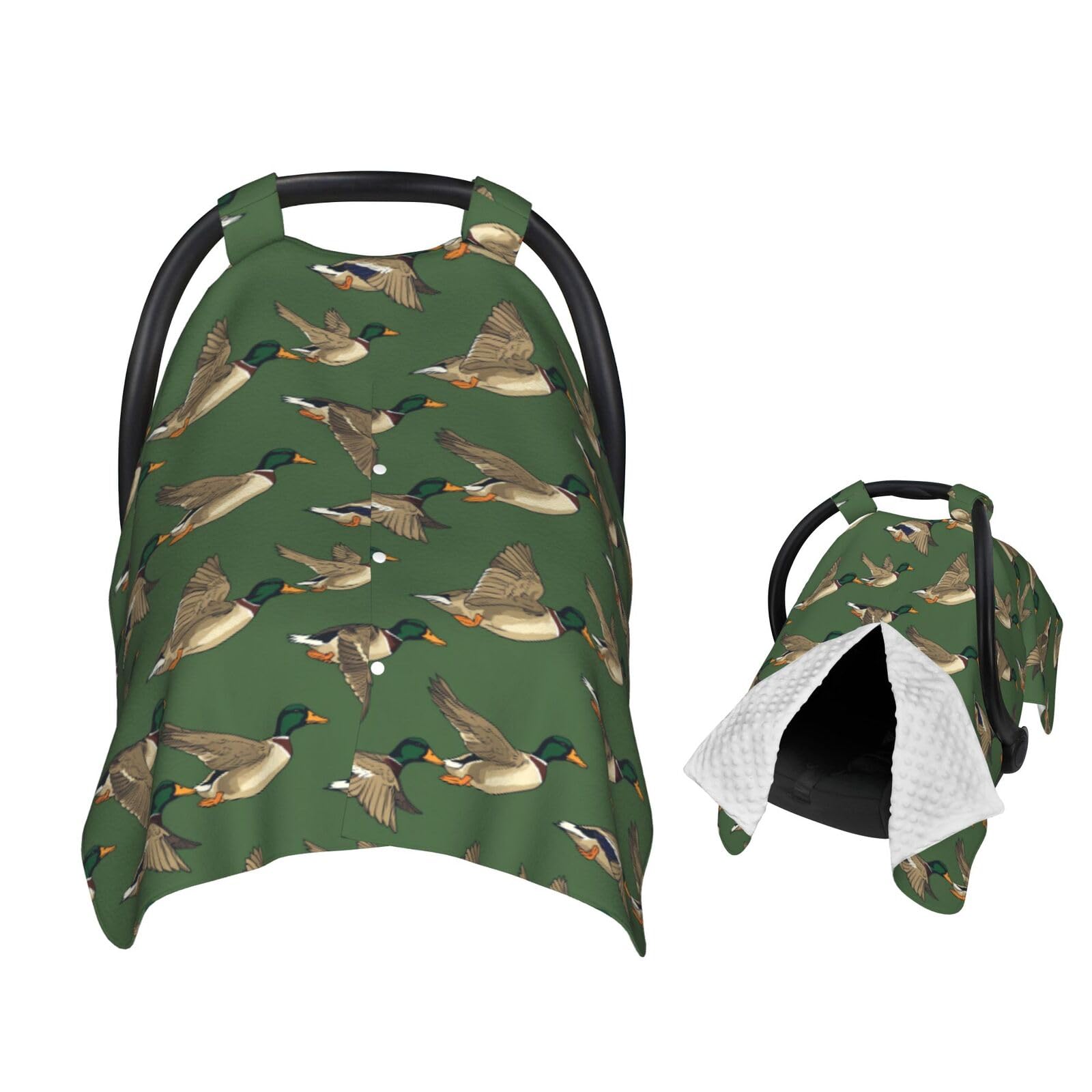 Muishi Mallard Ducks Flying Baby Car Seat Canopy Nursing Cover for Newborn Car Seat Breastfeeding Covers Blanket Newborn Shower 