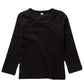 Kisbini Unisex Girls 100% Cotton Long Sleeve T-Shirt Top Tees (7,Black)