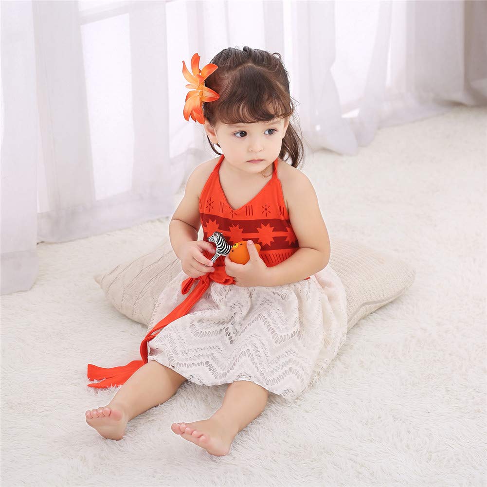 Lovely Mermaid Baby Girls Princess Dress Costume Onesie Romper Bodysuit Halloween Christmas Dress Up (E66,3-4T)