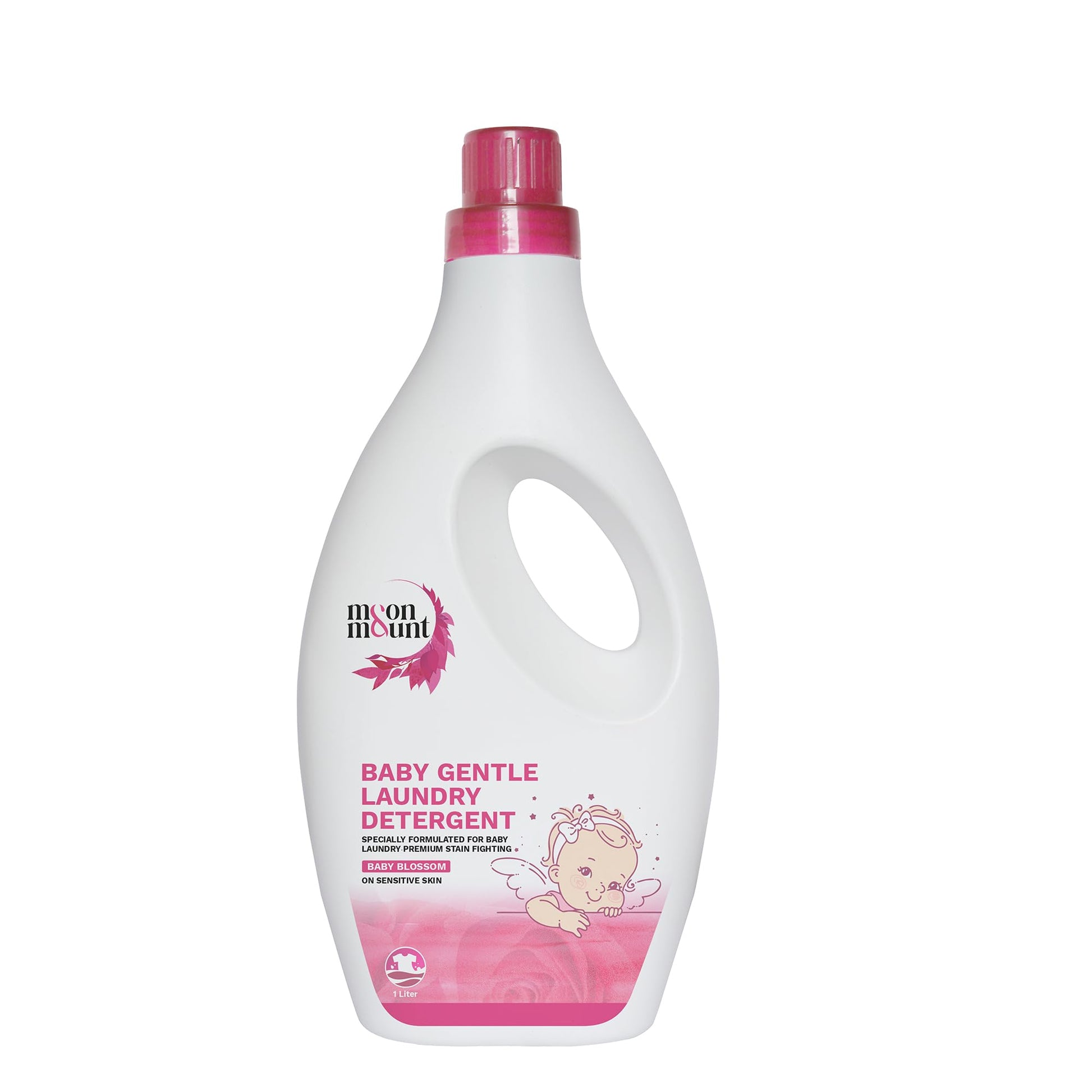 Moon & Mount 1L Baby Detergent Liquid, Hypoallergenic & ParabenFree For Sensitive Newborn Skin, Blossom Scent, Hand & Machine W