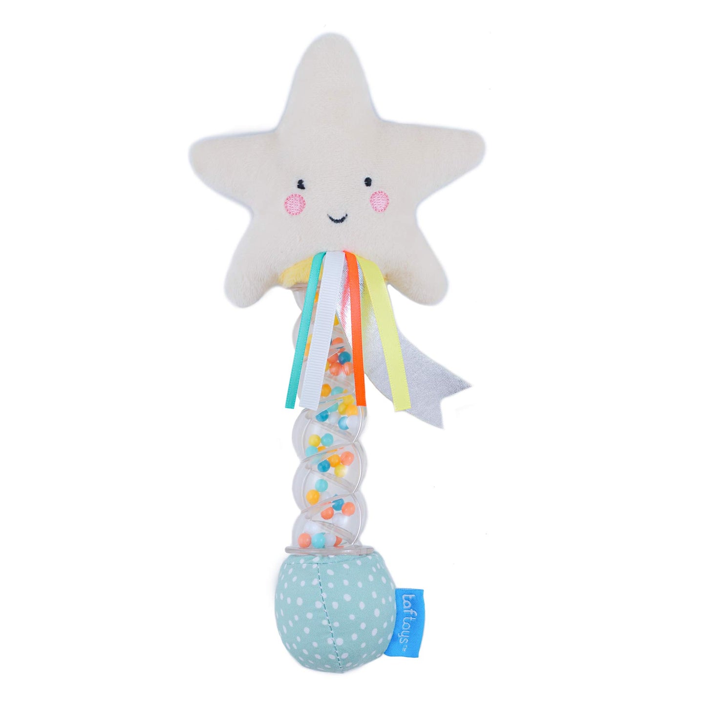 Taf Toys Star Rainstick Rattle, Musical Shake & Rattle Rainmaker Toy, Musical Instrument for Babies and Toddlers for Sensory and