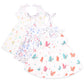 Kidbea Extra Soft Muslin Fabric Baby Girls Frock | Rainbow, Mickey And Butterfly Print With Size 69 Months | Pack Of 3