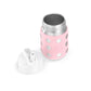 Lifefactory 8-Ounce Stainless-Steel Vacuum-Insulated Wide-Neck Baby Bottle With Straw Cap, Desert Rose, Ls2241Wdr4
