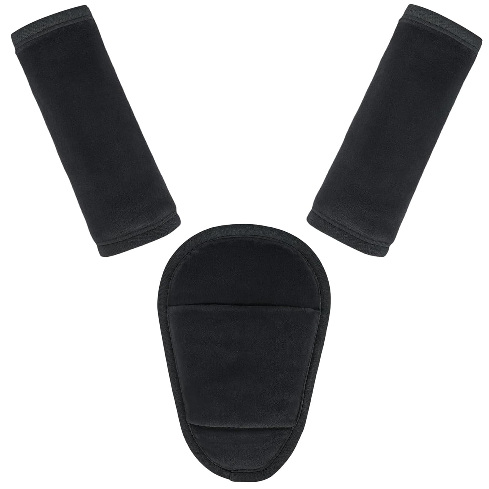 AZAMIA 3 Pcs Car Seat Stroller Straps Pads for Baby, Newborn Soft Shoulder Strap and Crotch Covers, Universal Shoulder Straps Pa